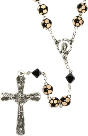 & Crystal beads - Includes Rosary Pouch, "How to Pray the Rosary" - Gift Idea: Communion, Reconciliation, Confirmation, RCIA, Birthday, Wedding, Sports Enthusiast Sports Catholic severe necklace amazement levy Rosary w/Ceramic 