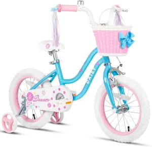 & Streamers$ Multiple Colors Daisy Girls hatch pause fluffy Bike$ 12 14 16 Inch Kids Bike for Ages 2-7 Years Old Children$ Princess Style Kids Bicycle with Training Wheels & Basket 