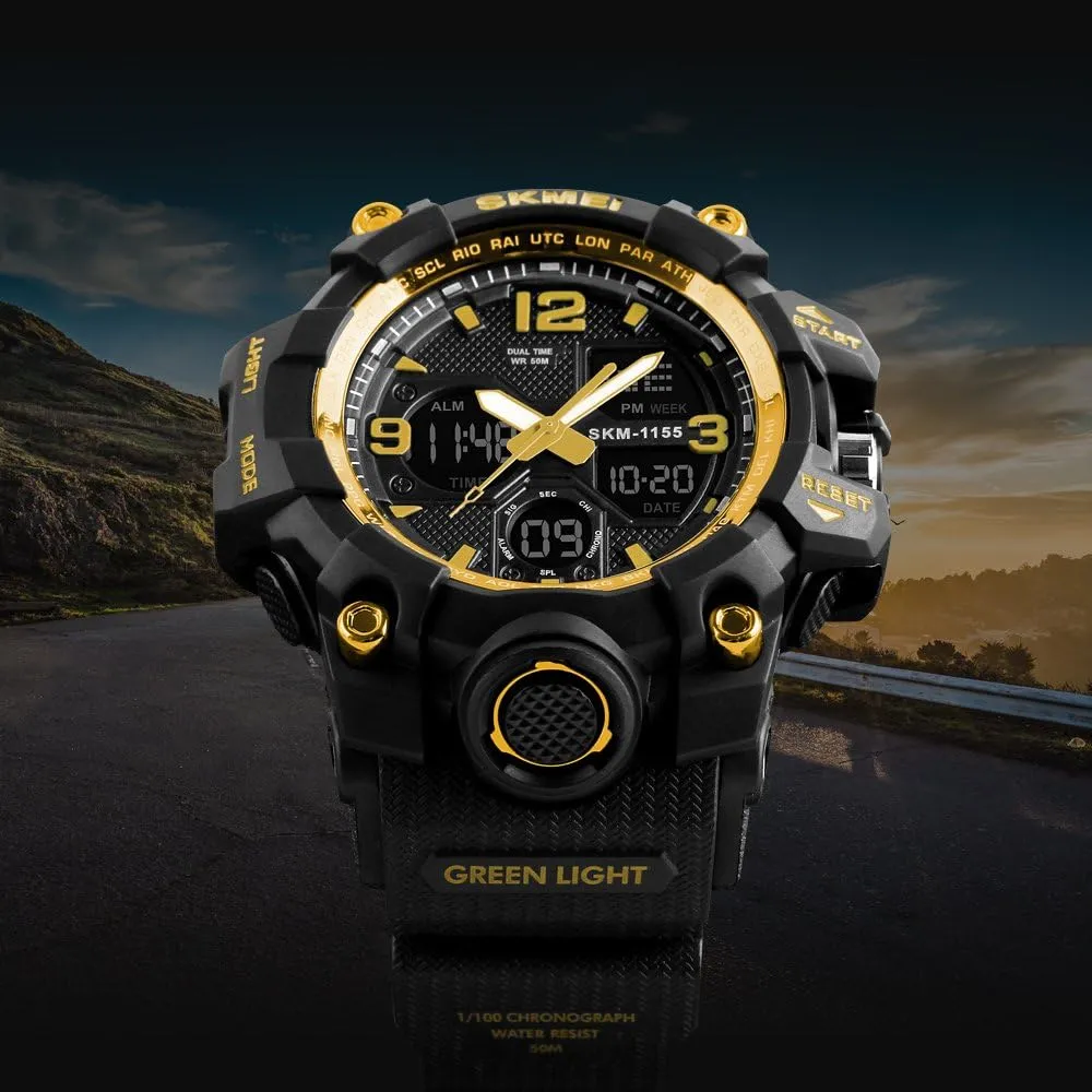Analog Watches Mens Watch Military Sports Outdoor Waterproof Watches for Men Date Multi compatible Function Tactics Alarm Stopwatch 