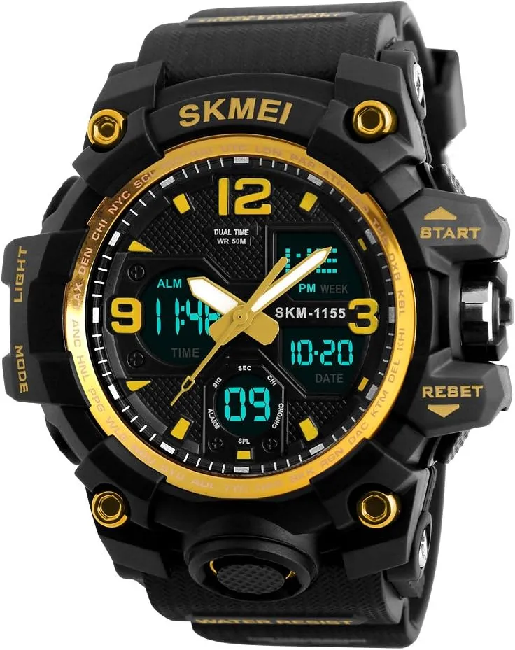 Analog Watches Mens Watch Military Sports Outdoor Waterproof Watches for Men Date Multi compatible Function Tactics Alarm Stopwatch 