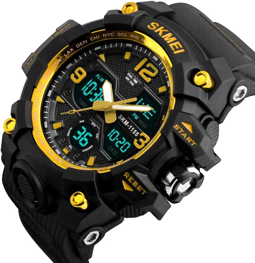 Analog Watches Mens Watch Military Sports Outdoor Waterproof Watches for Men Date Multi compatible Function Tactics Alarm Stopwatch 