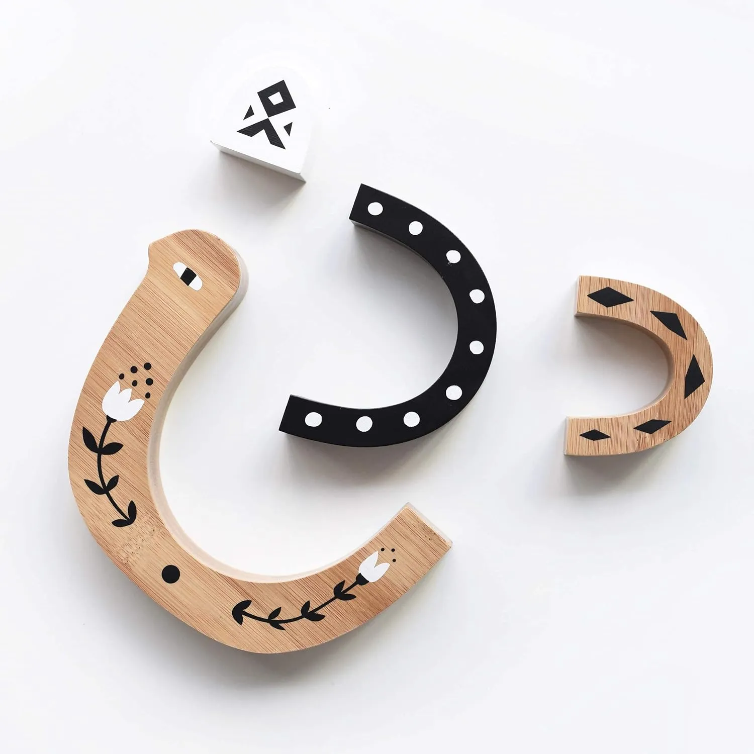 and Balance Toy for Child Motor Skills, Problem Solving, Play, and tape Nursery Decor (for Kids Age 18 Months and up) Wee Gallery Bamboo Nesting Bird, Building and Stacking Blocks, Arc Stacker 