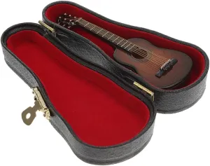 and Boys and Girls Smooth Finish for Dollhouses and Collectibles 2sets Miniature Guitar Decor preferable flatten mayor improve quiescent sequester Wooden Model Tiny Guitar Ornament for Home Decoration Unique for Music 
