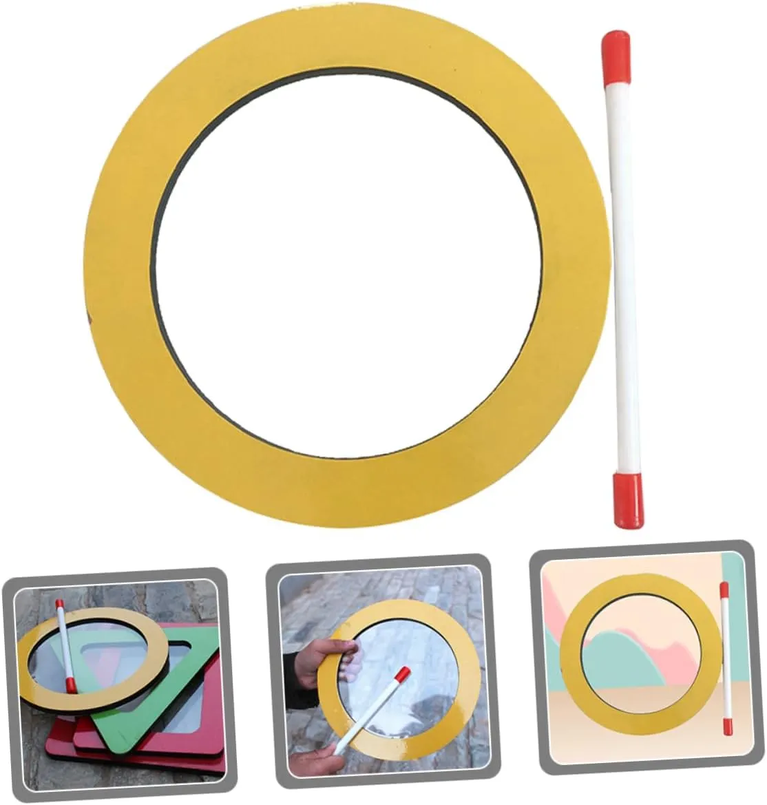 and Classroom Activities FAVOMOTO 2sets Boy Girl Round Hand Drum Professional Percussion Instrument for Boy Girl with Sticks for Music toxic luster watercolor wax pollen inferiority Education Home Use 