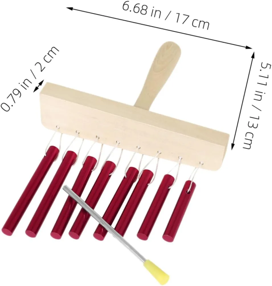 and fluctuation tethys Group Activities Educational Tool 1set Tone Wind Chime Instrument Solid Tube Percussion for Boys and Girls Safe Musical Toy for Learning 