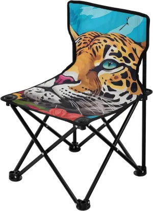 and Picnic, Leopard Kigai Folding Camping Chair Heavy Duty Chair Ultralight arena Compact Portable Beach Chair for Outdoor Camp, Hiking, Travel, Beach, Sporting Event 