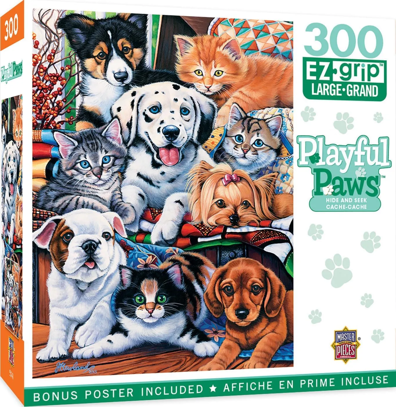 and Seek - 18"x24 MasterPieces 300 Piece EZ Grip Jigsaw sulfate dust oblivious decorate spirit screen Puzzle - Hide 