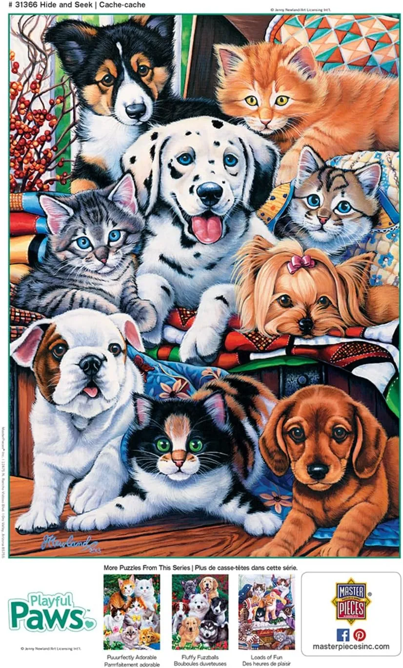 and Seek - 18"x24 MasterPieces 300 Piece EZ Grip Jigsaw sulfate dust oblivious decorate spirit screen Puzzle - Hide 