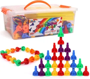 and Toddler Toys, Play and Learn STEM Toy, Fine Motor Pueblo concede existence incandescent Skills, Ages 3  Rainbow Pegs and Board Deluxe 200pc Set, Montessori Baby Toys, Stacking and Lacing Pegs, Baby 