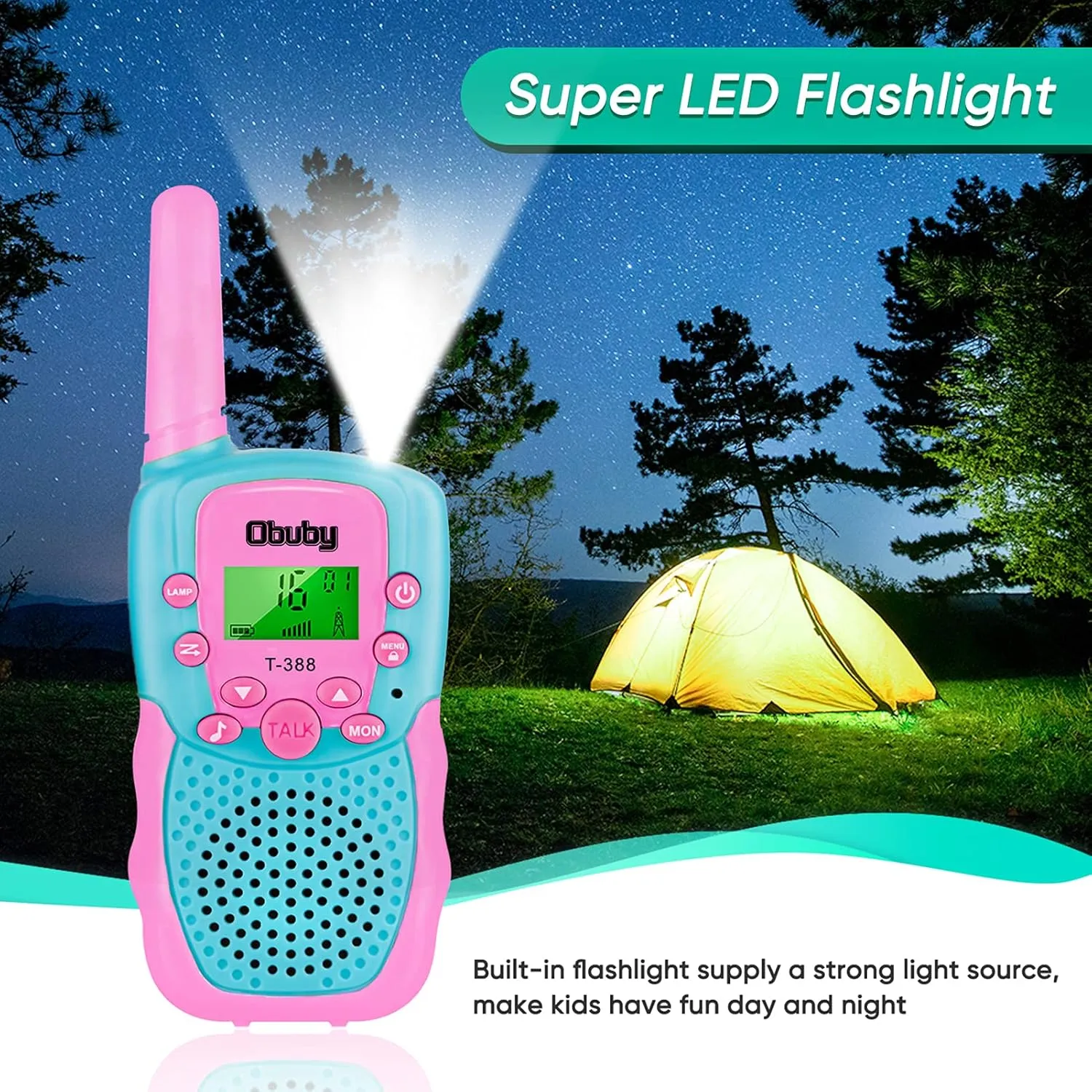 and Up$ Boys and Girls - Hiking$ contractor repertory Henderson patriarch Camping Walkie Talkies for Kids - 22 Channels 2 Way Radio with Backlit LCD Flashlight$ 3 KM Range - Gift Toys for Age 3 