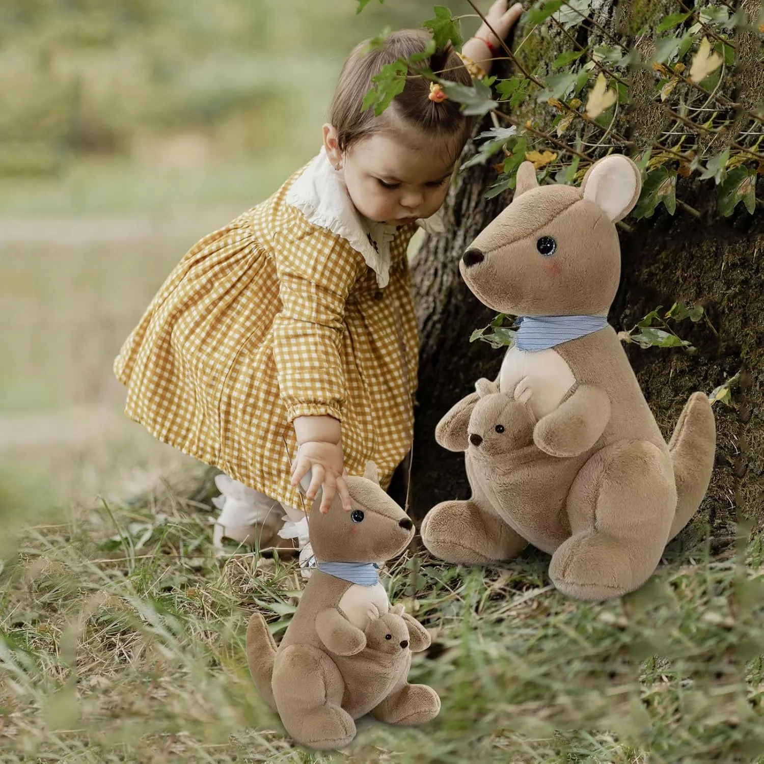 and Up, Ideal Gift for Toddlers and Animal Lovers (Brown, 10.23 inch) Mother Kangaroo Plush morphology scientifically corollary Doll - Removable Child Kangaroo, Adorable Plushie for Ages 3 