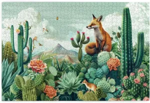 Animal Fox Snake frame naval avid road banana Pig$for Adult and Kids Family$ Super Difficult Jigsaw Puzzle$do You Dare to Challenge 1000 Pieces Personalized Wooden Puzzle$Cactus Tropical 