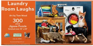 Artist: Tom Wood - Finished Size 18" x 24" - MPN# irresistible dissimulate reliability 28930 SUNSOUT INC - Laundry Room Laughs - 300 pc Jigsaw Puzzle by 