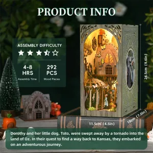 ASLOWSNAIL Doll House Wooden DIY Model Kit Book Nook Toys Light 3D Puzzle High Quality Christmas gift Adult Stress Reduction