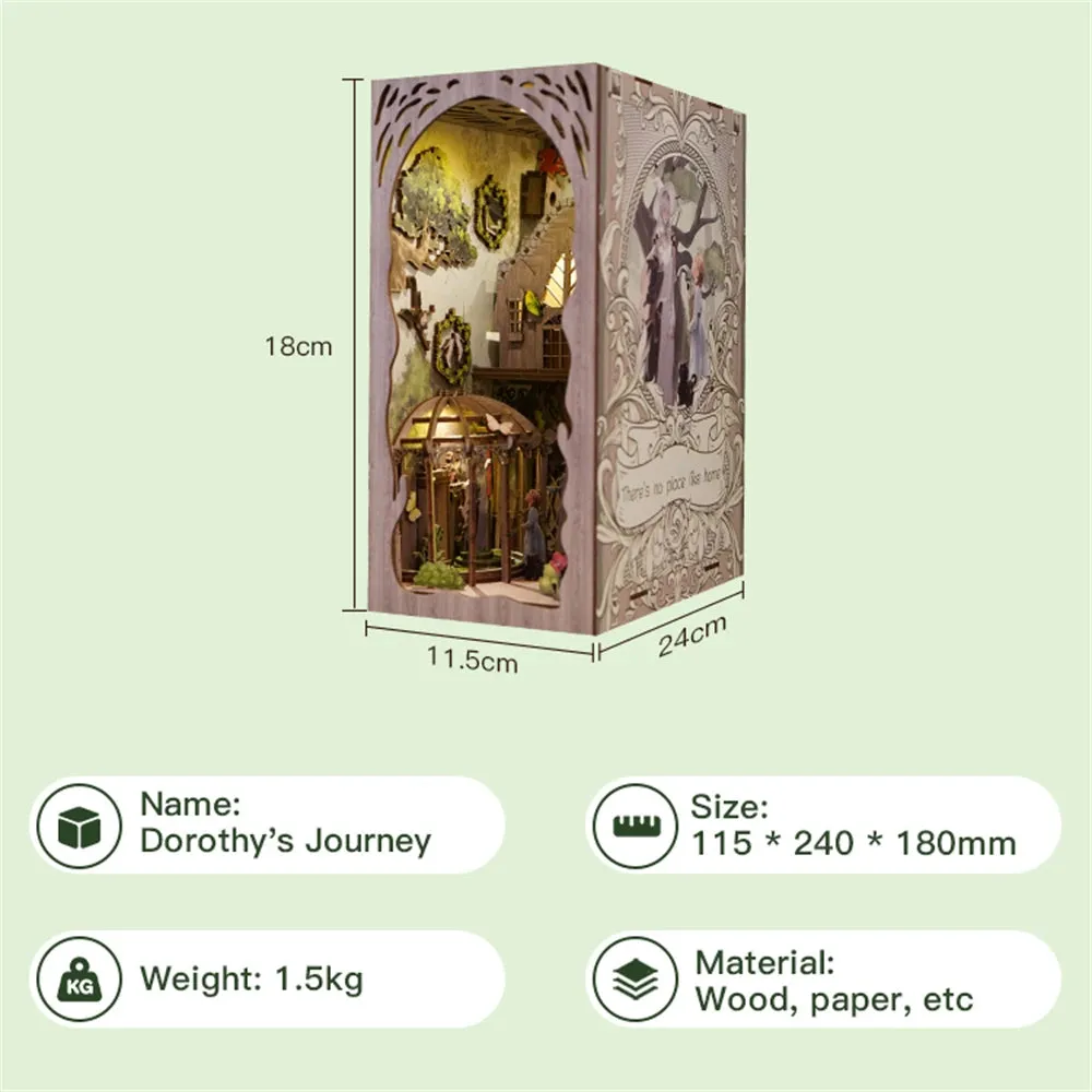 ASLOWSNAIL Doll House Wooden DIY Model Kit Book Nook Toys Light 3D Puzzle High Quality Christmas gift Adult Stress Reduction