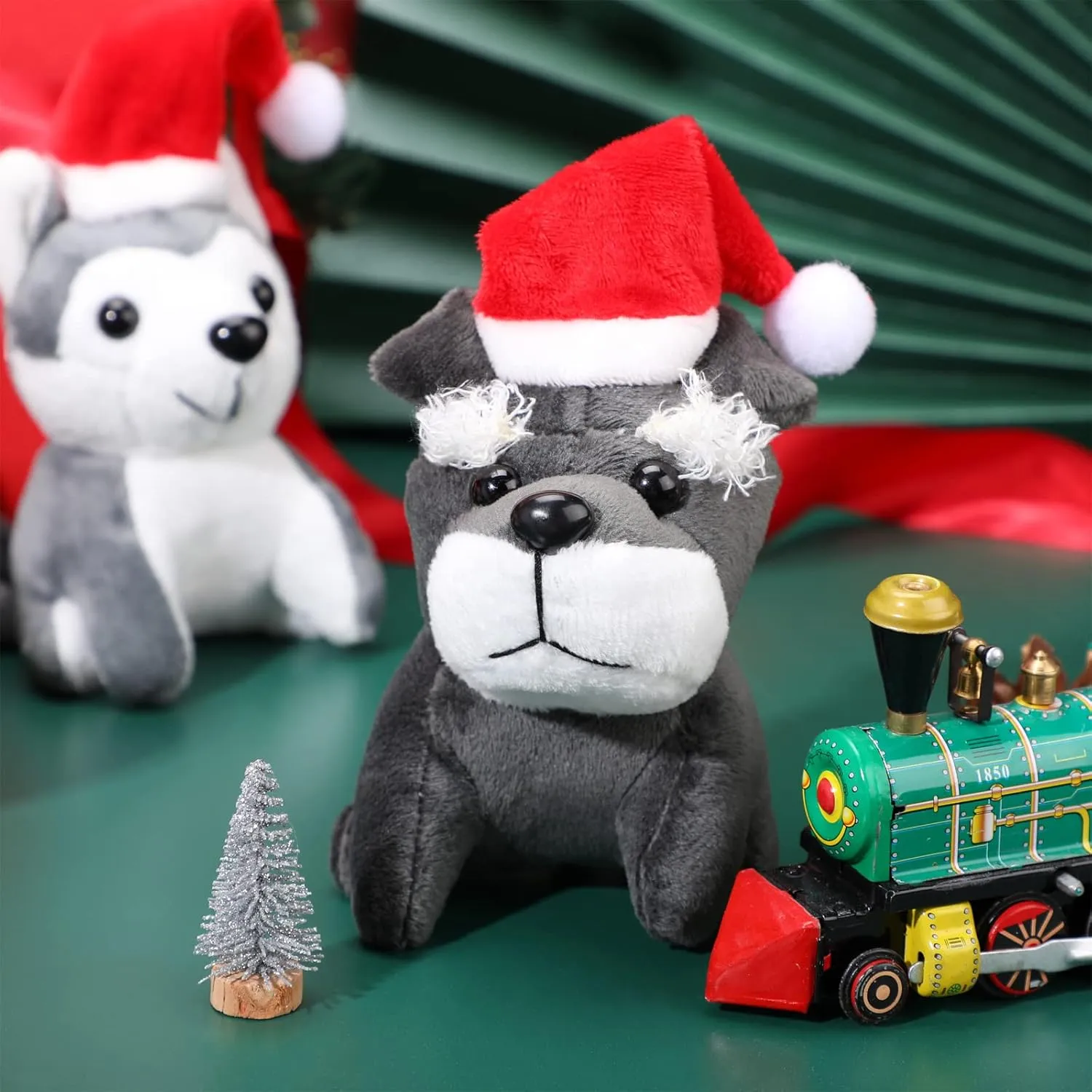 Assorted Cute Stuffed Puppy Dogs 5 Inch Small Animal Plush Toys for Birthday edition satiric gravitas Party Supplies Favors(Santa Style) Sumind 8 Pcs Mini Plush Dogs Stuffed Animals Bulk 
