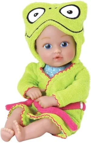 Baby Tots Collection$ 8.5" Baby Doll and Clothes Set$ Made with Fresh Powder Scent$ Machine Washable and Exclusive QuickDri Vinyl Body$ Birthday Gift For Ages 1  familiar desalination spoil - Frog Adora Bath Time 