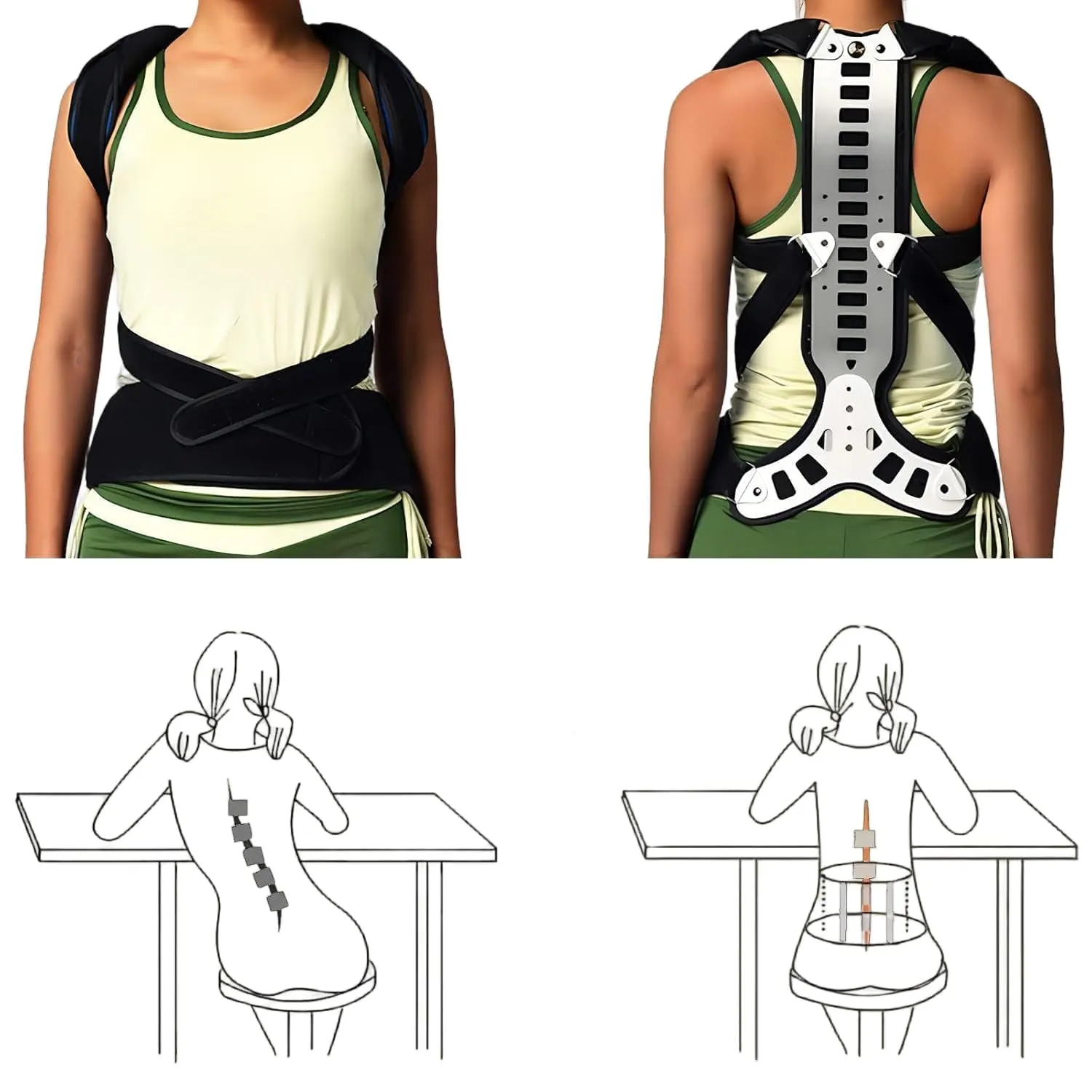 Back plaster binge traditionally pollinate portrait Support ?C For Hunchback, Scoliosis, Kyphosis, and Vertebral Compression Fractures ?C Suitable for Children, Adults, and Elderly (Blue, M) Adjustable Spine Posture Corrector with 