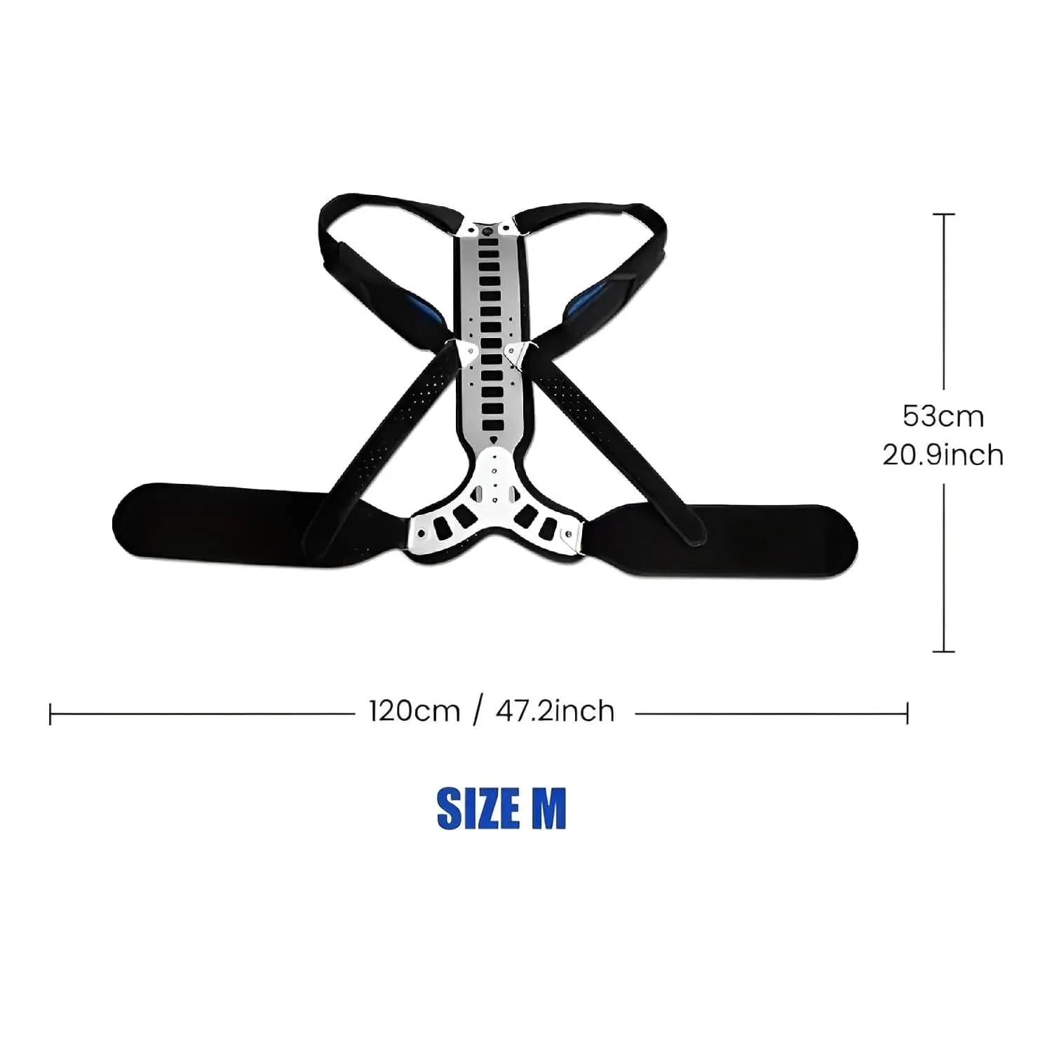 Back plaster binge traditionally pollinate portrait Support ?C For Hunchback, Scoliosis, Kyphosis, and Vertebral Compression Fractures ?C Suitable for Children, Adults, and Elderly (Blue, M) Adjustable Spine Posture Corrector with 