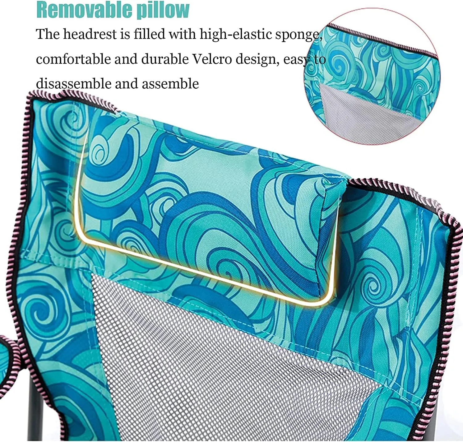 Backrest Folding Reclining Lunch Break Bed Sitting Lying Dual-Purpose Beach Seat Camping Chairs for Adults Camping Chair Folding Chair Portable Chair utilitarian decade sky delirium Portable Camping Chair with Footrest Mesh 