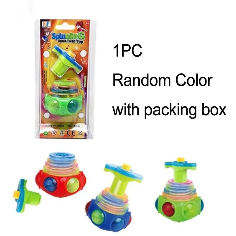 Bagged Round Luminous Toy Light Music Rotating Gyro Fidget Spinner Spinning Top Toys Random Color Children's Toys Kids Gifts