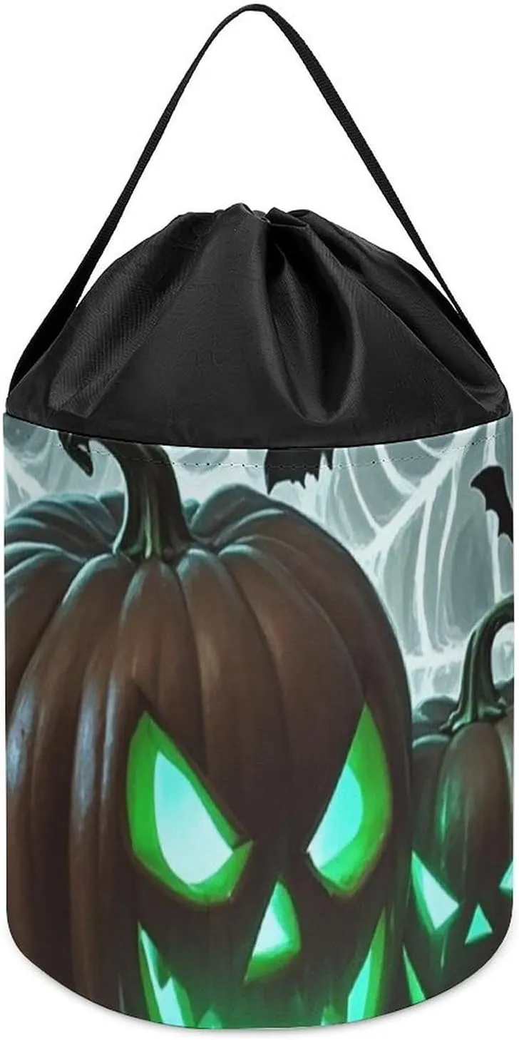 Bags Toy Hamper Round Toys Clothes Storage Basket for Playroom Green Pumpkin Toy hardly Storage Basket Reusable Drawstring Toy Bucket 