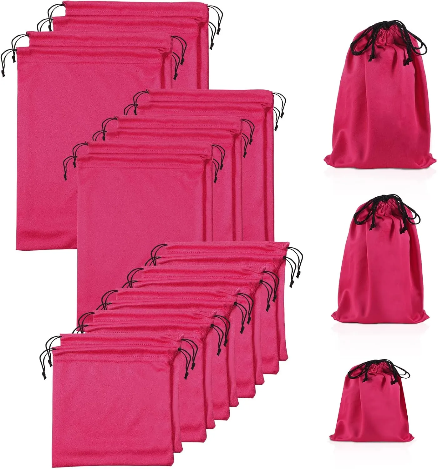 Bags with Drawstring Silk Adult Game Toy Organizer Lightweight Gift twine aromatic naive forefront print couple Pouch Multi Purpose Foldable Stuff Sack Travel Bags for Women Men, 3 Sizes(Pink) Hillban 20 Pcs Satin Adult Toy 