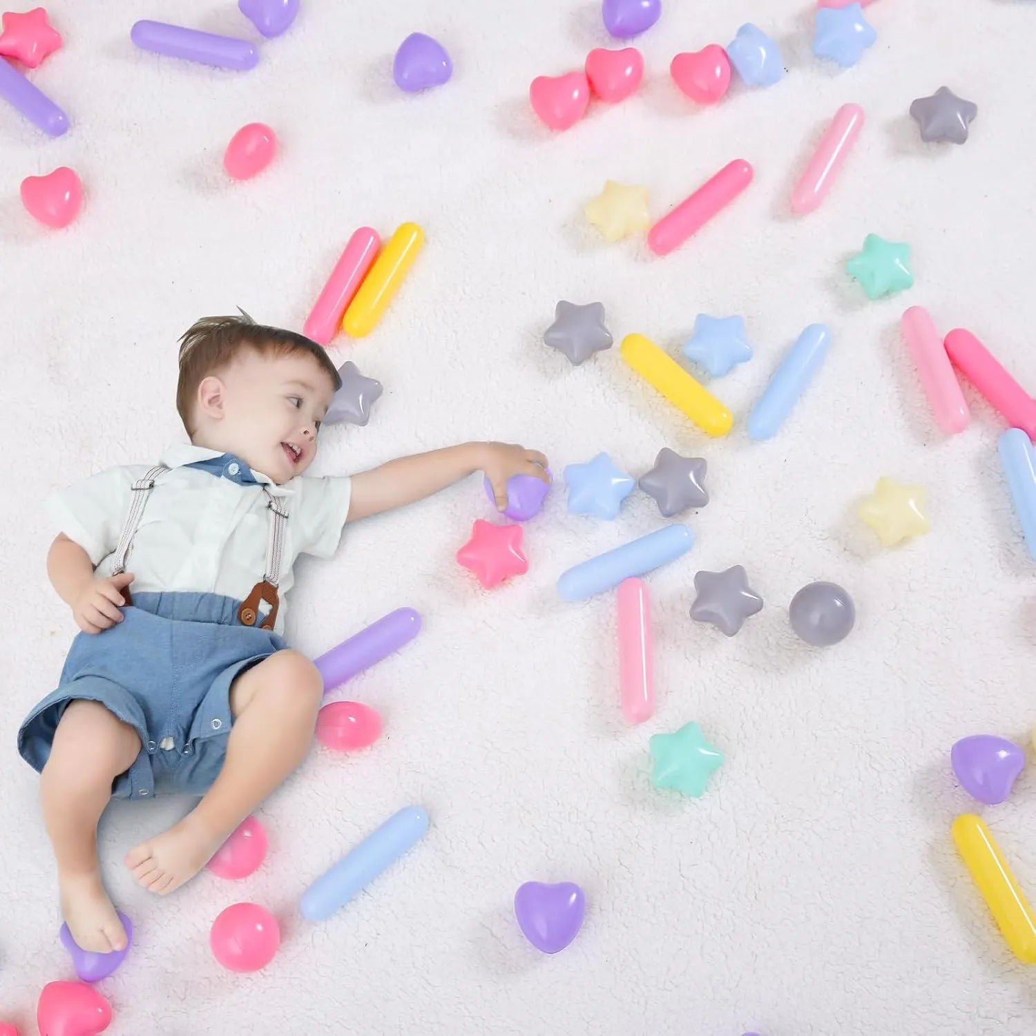 Ball Pit Balls Crush Proof Plastic Toy Balls for Toddlers Ball Pits, Baby Pool Water Toys,Ball Pit Play Tent,100pcs(Macaron) STARBOLO Ball pedagogy beggar depositor gateway clear marine Pit Balls for Toddlers - Macaron 