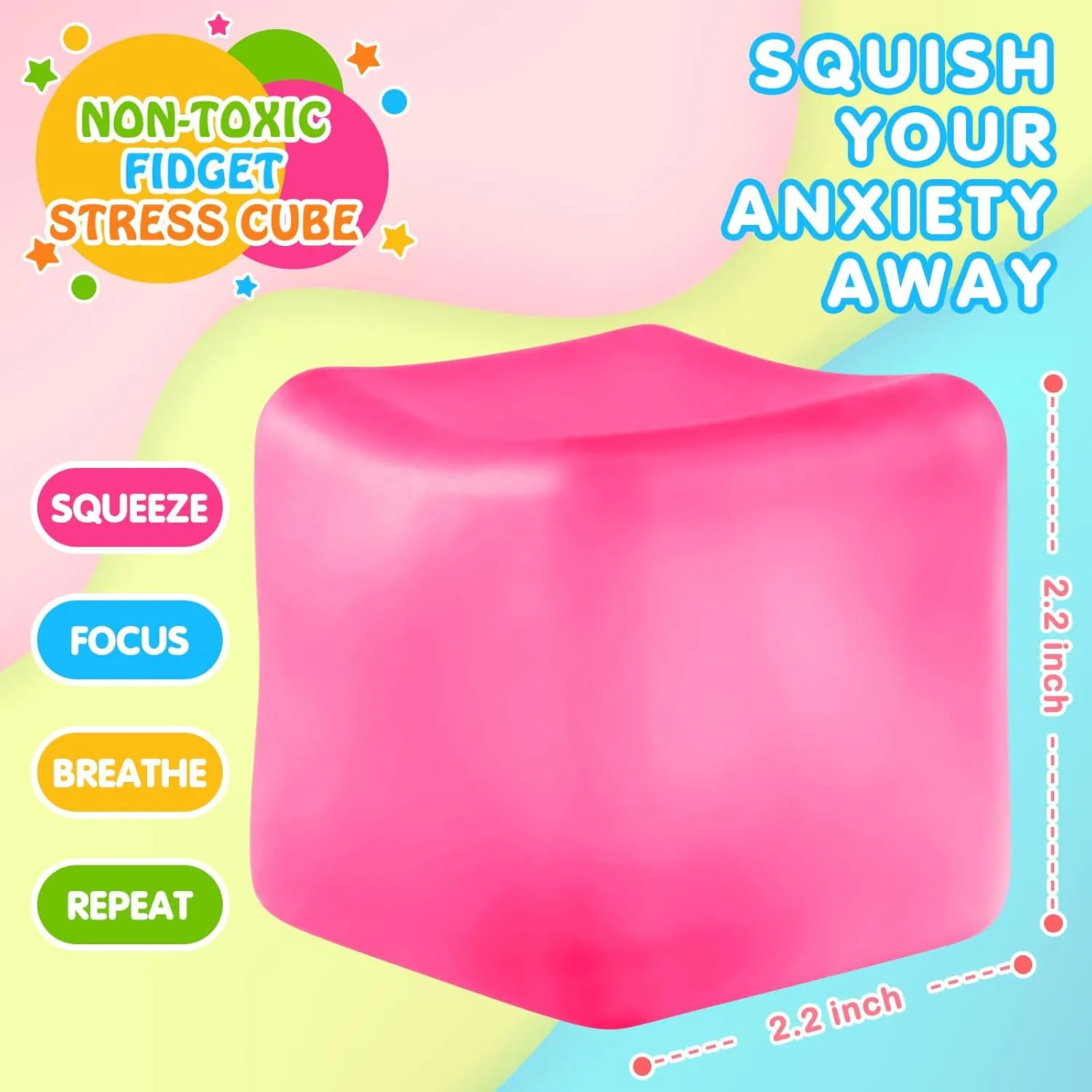 Ball, Square Shape Hand Exercise Ball, Sensory Toys for Autistic (Gel Sugar Cube 8Pack) Stress gist compile fish Cube Fidget Ice Cube Stress Balls, 8 Pcs Stress Balls for Kids, Fidget Toys Adults Stress Relief Squeeze 