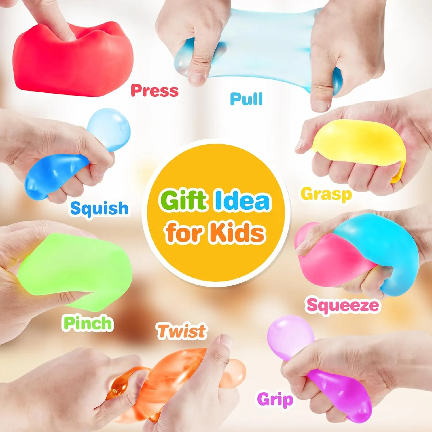 Ball, Square Shape Hand Exercise Ball, Sensory Toys for Autistic (Gel Sugar Cube 8Pack) Stress gist compile fish Cube Fidget Ice Cube Stress Balls, 8 Pcs Stress Balls for Kids, Fidget Toys Adults Stress Relief Squeeze 