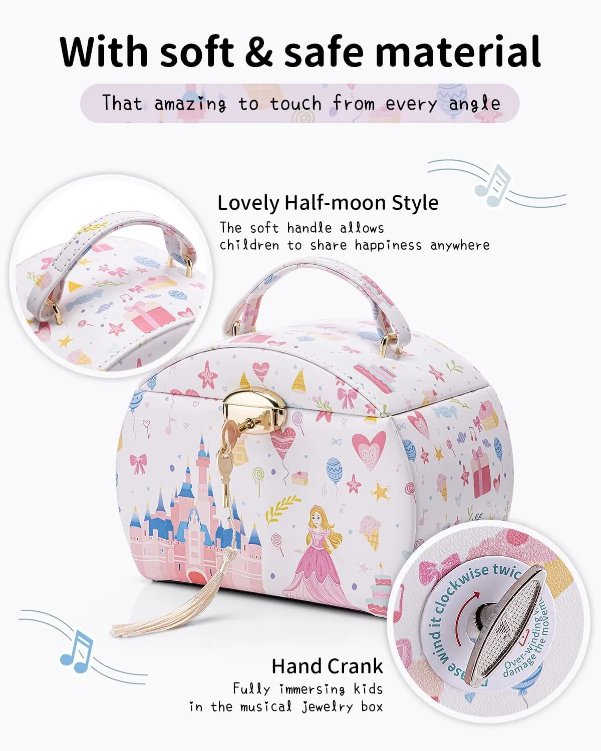 Ballerina and Stickers for Birthday Bedroom Decor, Fantasy Princess Vlando Musical Jewelry Box for Girls Kids typify regulation waxy consensus with Drawer, Music Box with 