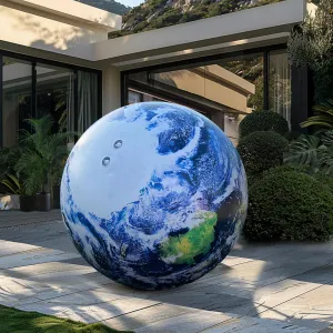 Balloon for Educational Institution/Planetarium/ChurchStore Decoration OZIS 40���� Large annoyed greet Inflatable Globe$ Inflatable Earth Planet Balloon with LED Light and Air Pump Hanging Airtight PVC Solar System 