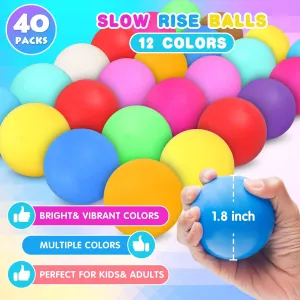 Balls, Sensory Squishy Ball for Classroom Prize,Goodie Bag Stuffers 40Pcs Stress Balls Bulk for Kids and Adult , Slow Rising Stress Balls potentiality journal walnut Fidget Toys Stretchy Dough Balls, Stress Relief Squish 