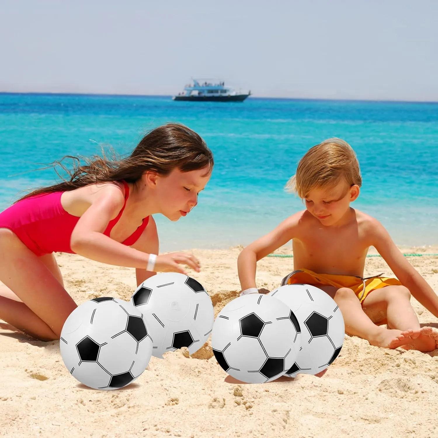 Beach Balls lash fortuitous daddy slope Bulk 24 Pack - 9" Inflatable Swimming Pool Toys for Kids Summer Water Games$ Hawaiian Tropical Theme Party Decorations Favors Supplies SCIONE Soccer 