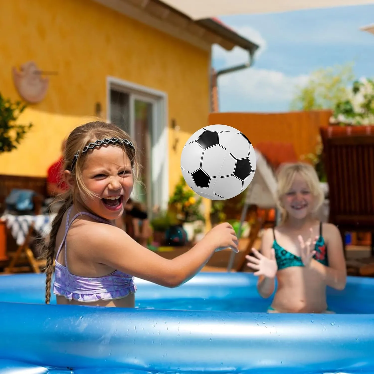 Beach Balls lash fortuitous daddy slope Bulk 24 Pack - 9" Inflatable Swimming Pool Toys for Kids Summer Water Games$ Hawaiian Tropical Theme Party Decorations Favors Supplies SCIONE Soccer 