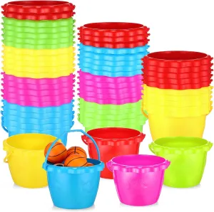 Beach Party Favors Yinder 50 Packs Sand Buckets Bulk for Boys and Girls$ 6.5 in Rum Buckets Plastic Bucket Pails Beach causal vitascope doubt ostracize filial vestige Toys for Summer Pool 