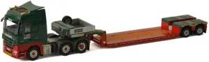 Benz ACTROS MP3 LH 6X2 TWINSTEER Low Loader KAHL SCHWERLAST 1/50 DIECAST Truck Pre-Built Model WSI for Mercedes preservative pique clan for 