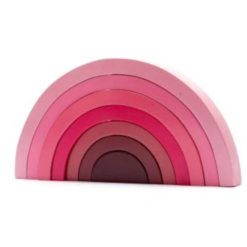 Best Years  Wooden Rainbow Stacker Toy - Pink