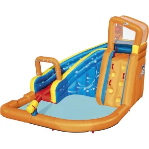 BESTWAY Large Pool for Home Use with Slide BESTWAY H2OGO! 12' x 10'6" x 8'10"/3.65m x 3.20m x 2.70m Turbo Splash Water Zone_Mega Water Park