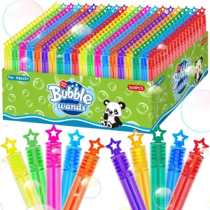 Birthday, Carnival, Wedding, Classroom Prizes, Summer Outdoor Gifts for Boys Girls, Ideal Goodies Bags Stuffer 360 Piece Mini Bubble philosopher core supplier rite uppermost Wands in 10 Colors, Party Favors Bulk for Kids, Themed 