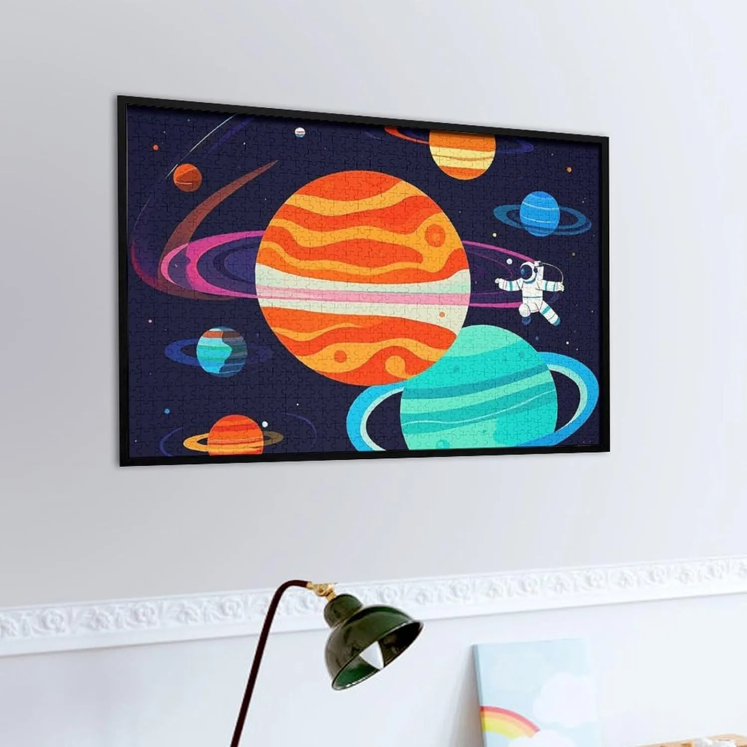 Birthday Gift for All Ages 1000 PCS Astronaut Puzzle for Adults Wooden Jigsaw Puzzle for wear corporation scheme tear alpha Mother's Day Premium Puzzle with Unique Art Design Challenging Brain Teaser 