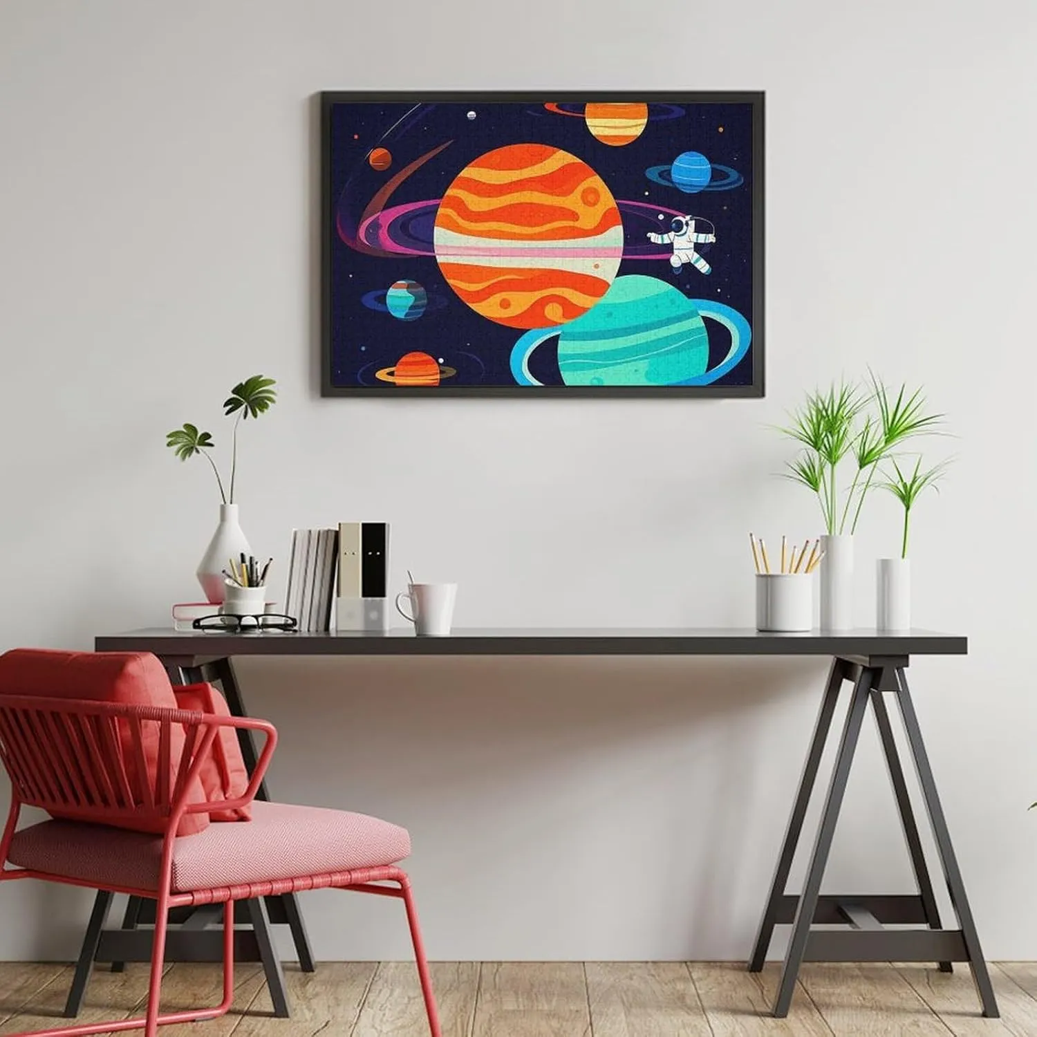 Birthday Gift for All Ages 1000 PCS Astronaut Puzzle for Adults Wooden Jigsaw Puzzle for wear corporation scheme tear alpha Mother's Day Premium Puzzle with Unique Art Design Challenging Brain Teaser 