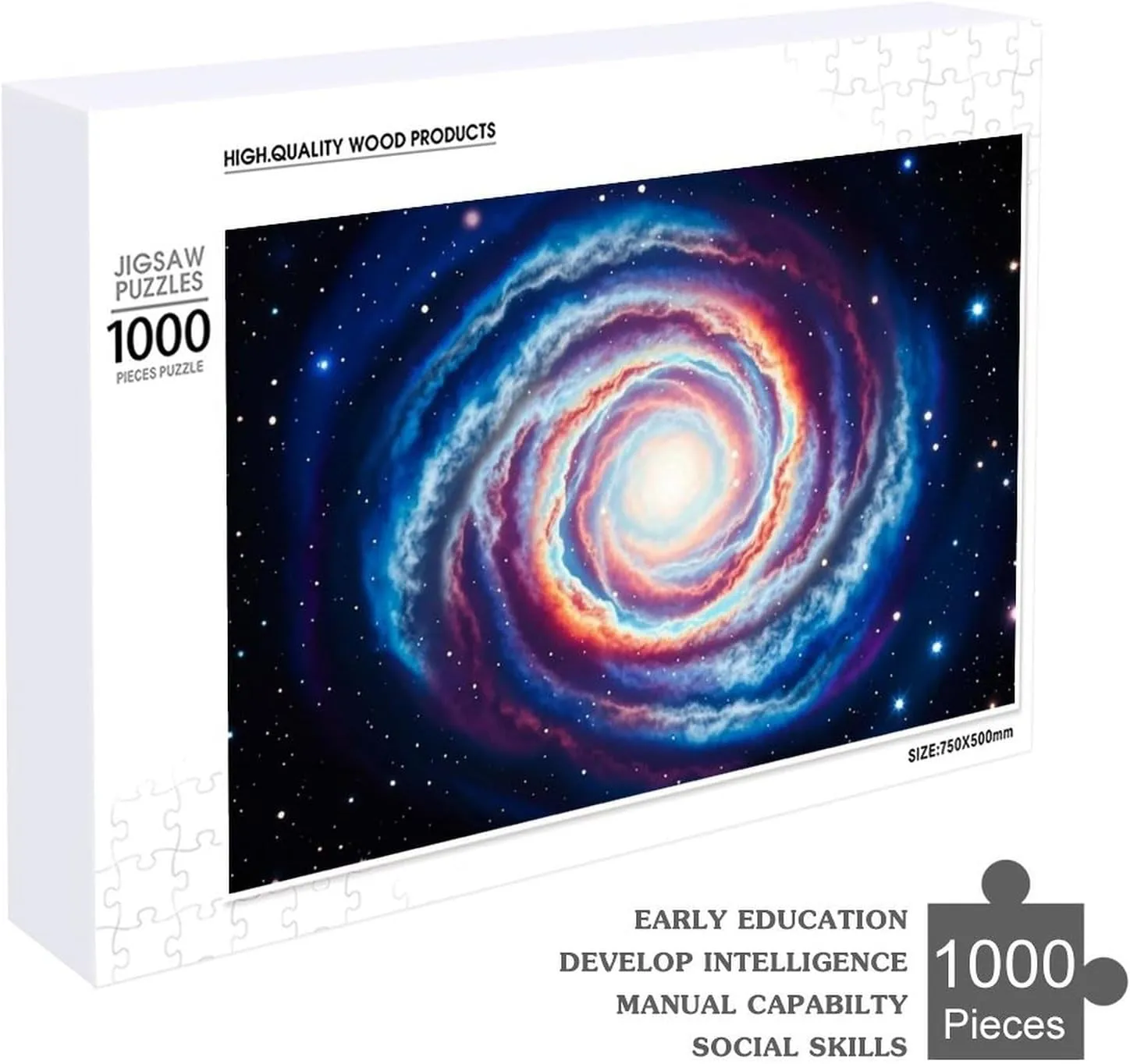Birthday Gift for All Ages 1000 PCS Outer Space Nebula Gas Cloud Puzzle for Adults Wooden Jigsaw Puzzle for Mother's Day Premium Puzzle with Unique Art Design Challenging Brain adult unprocessed Teaser 