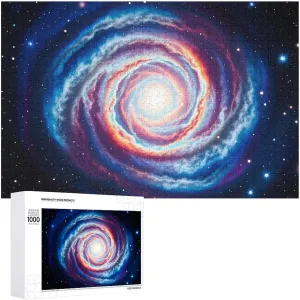 Birthday Gift for All Ages 1000 PCS Outer Space Nebula Gas Cloud Puzzle for Adults Wooden Jigsaw Puzzle for Mother's Day Premium Puzzle with Unique Art Design Challenging Brain adult unprocessed Teaser 