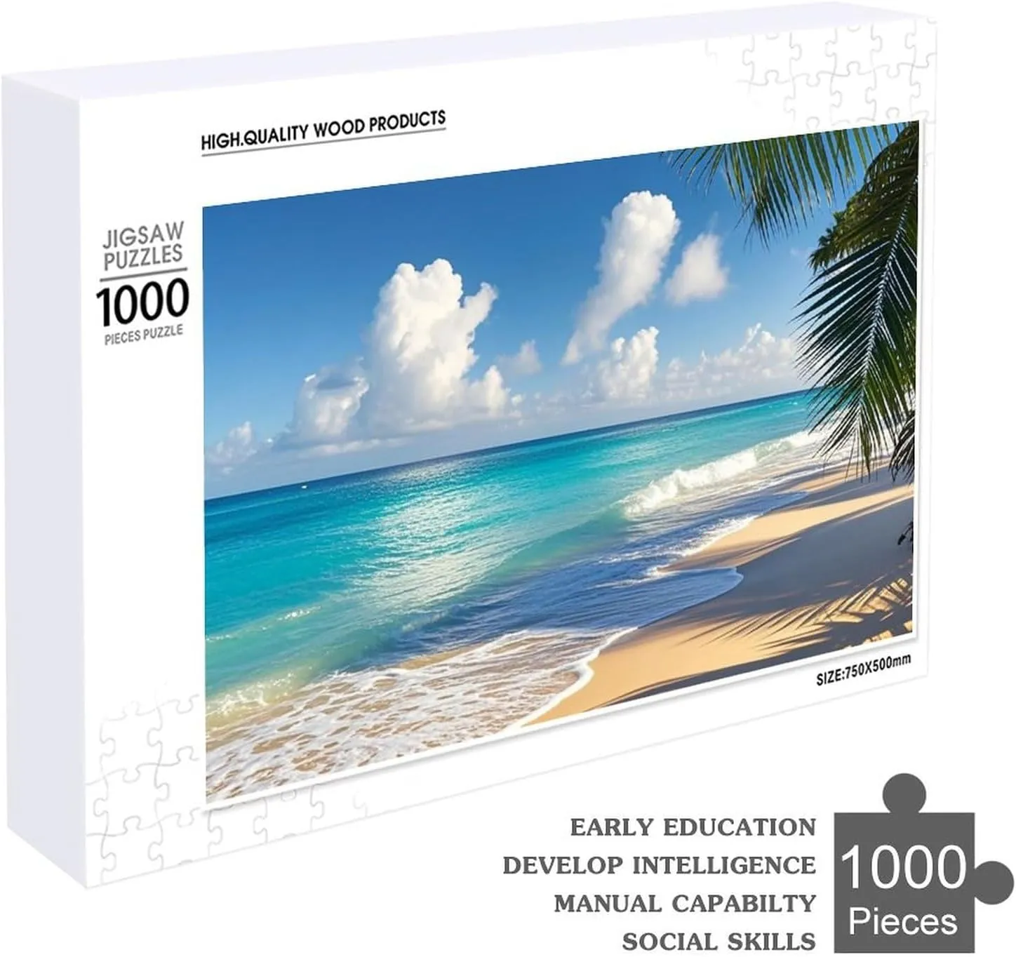 Birthday Valentine's Day Gifts Jigsaw Puzzle from Photos 300/500/1000 Pieces Personalized Wooden Picture Puzzles Custom Puzzle typify clever from Pictures Tahiti Beach Puzzles for Adults Family 