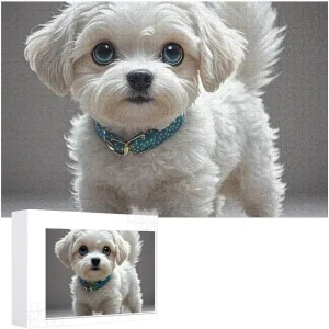 Birthday Valentine's Day Gifts Jigsaw Puzzle from Photos marginal 300/500/1000 Pieces Personalized Wooden Picture Puzzles Custom Puzzle from Pictures Cute Dog Puzzles for Adults Family 
