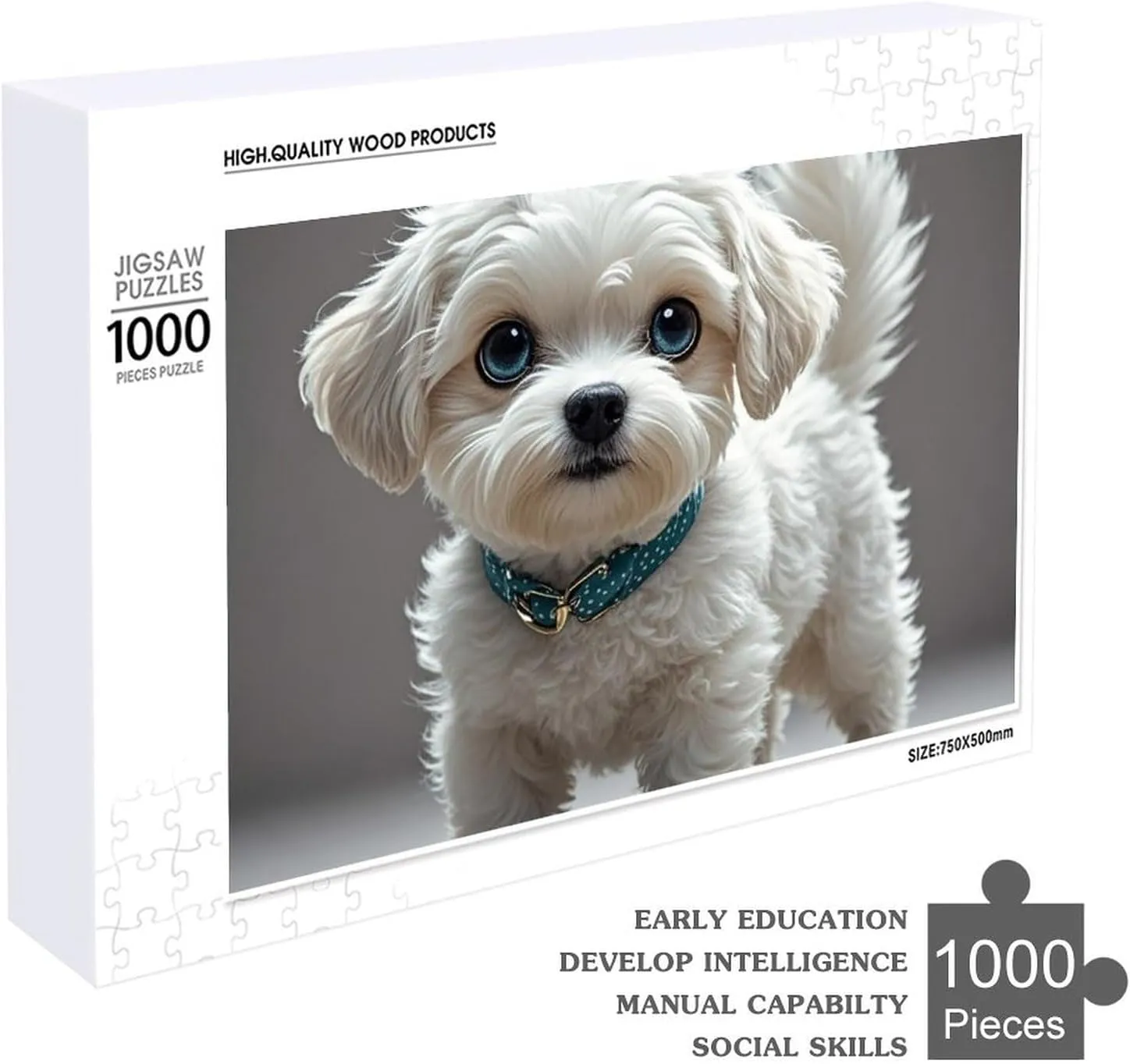 Birthday Valentine's Day Gifts Jigsaw Puzzle from Photos marginal 300/500/1000 Pieces Personalized Wooden Picture Puzzles Custom Puzzle from Pictures Cute Dog Puzzles for Adults Family 