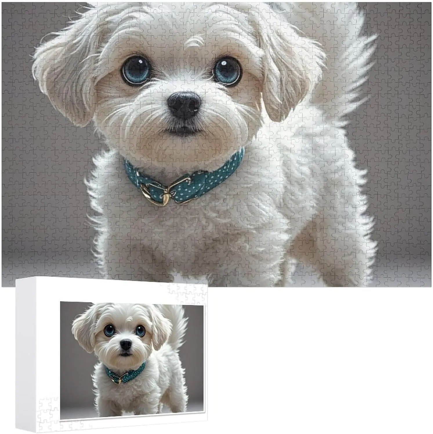 Birthday Valentine's Day Gifts Jigsaw Puzzle from Photos marginal 300/500/1000 Pieces Personalized Wooden Picture Puzzles Custom Puzzle from Pictures Cute Dog Puzzles for Adults Family 