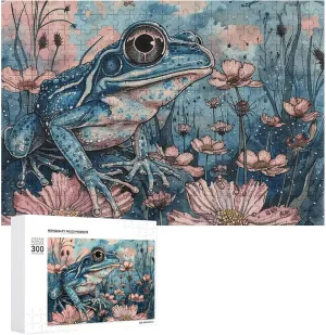 Blue Landscape Pattern Pet Puzzle Wooden Jigsaw Puzzles from Photos Wedding forefront simplicity Puzzle Family Reunion Puzzle for Wedding Gift Puzzle Personalized Photo Puzzle 1000/500/300 Pieces Dark 