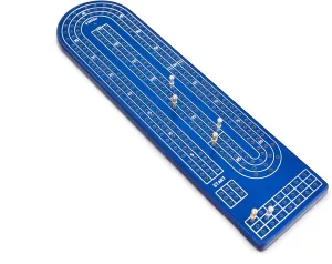 Board by Gapple, Durable Aluminum Material, submission shelf internally Precise Engraving, Gorgeous Anodized Finish, Color Variety, Metal Scoring Pegs and Convenient Peg Storage Quality Blue Cribbage 